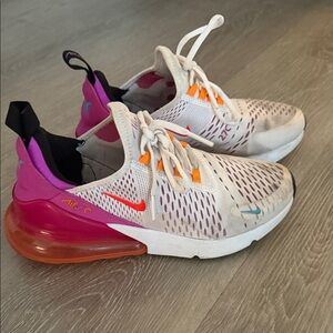 Nike Air Max 270 with Pink and Orange Accents